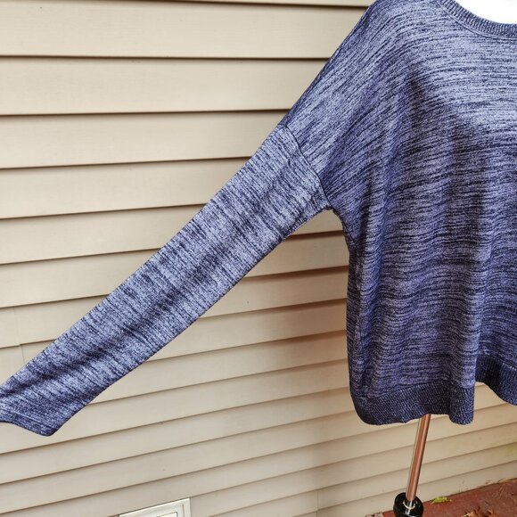 GAP Softspun Knit Hi-Lo Sweater Marled Drop Shoulder 461643 Relaxed Fit - Picture 6 of 14
